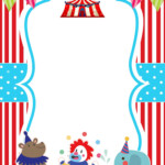 FREE PRINTABLE Stripes Circus Birthday Invitation Templates FREE