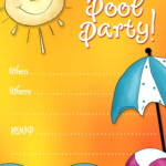 FREE Printable Summer Pool Party Invitations Pool Party Invitation