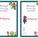 Free Printable Super Mario Birthday Party Invitations Printable Word