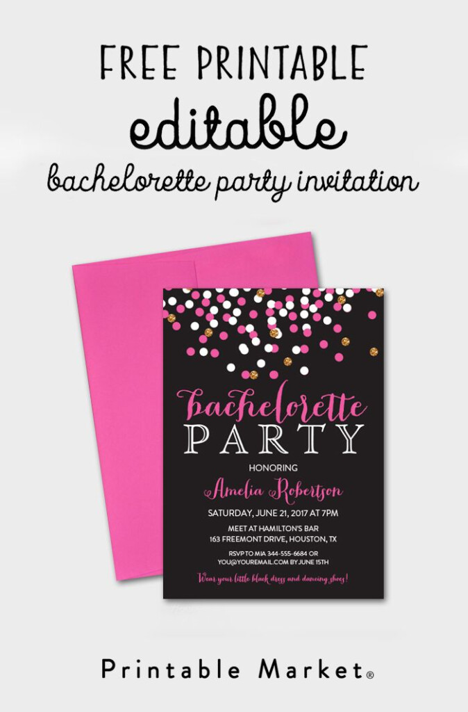 Free Printables And Templates Free Bachelorette Party Invitations 