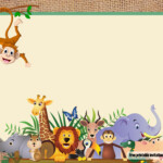 FREE Safari Theme Baby Shower Invitations Templates Download Hundreds