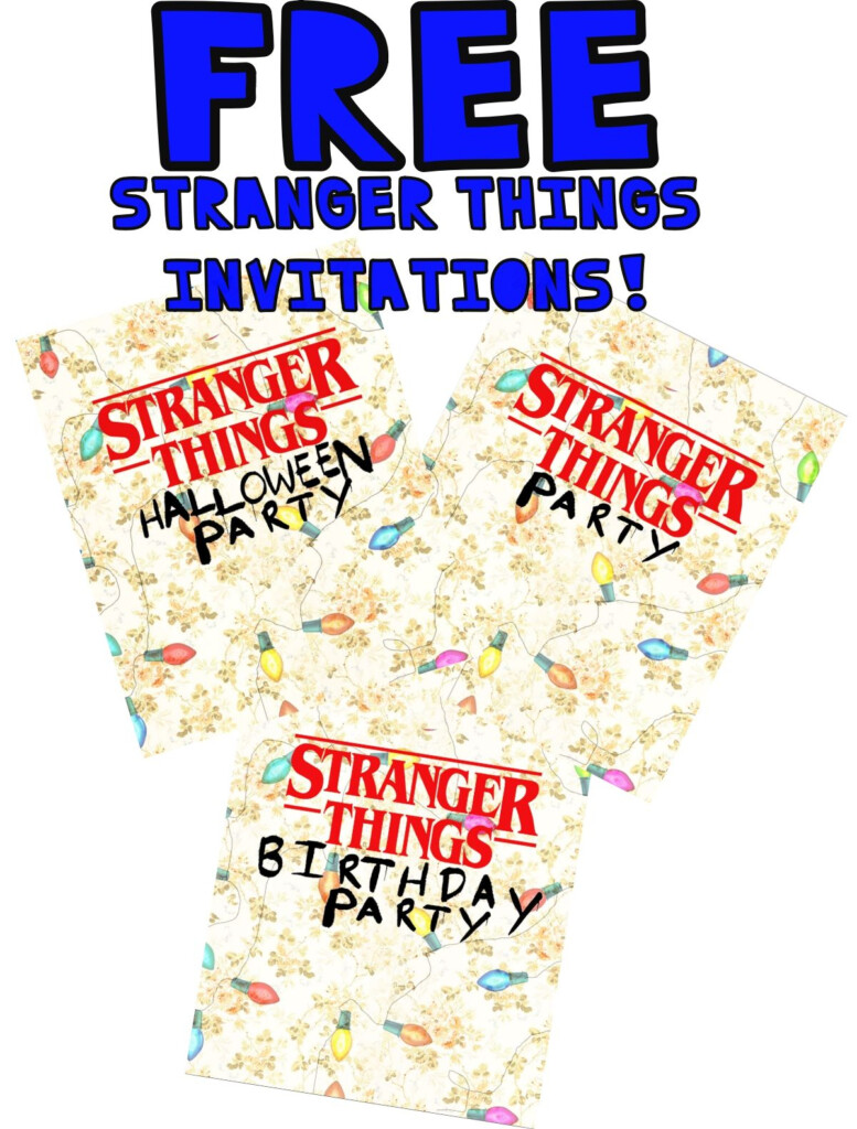 FREE Stranger Things PRINTABLE INVITATIONS Stranger Things Halloween 