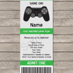 Free Template Free Video Game Party Printables Printable Templates