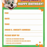 How To Make Chuck E Cheese Birthday Invitations With Chuck E Cheese