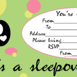 INVITATIONS FOR SLEEPOVER PARTY