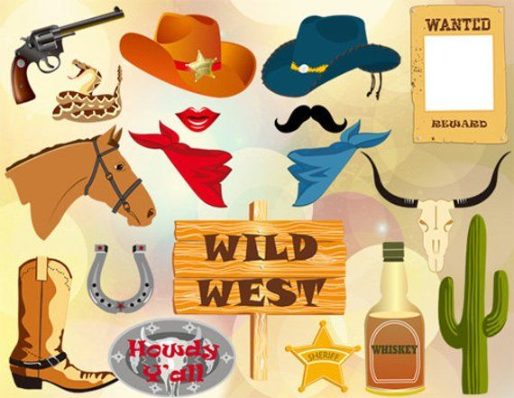 Items Similar To Printable Cowboy Party Photo Booth Props Cowgirl