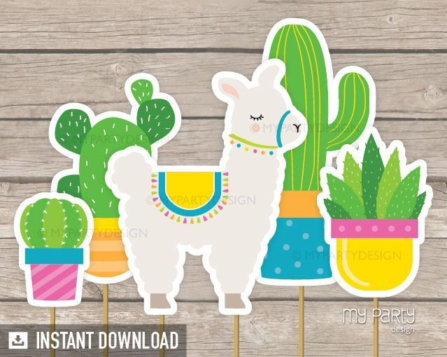 Llama Party PRINTABLE Party Pack In 2020 Party Design Llama Birthday