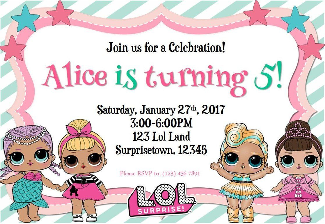 LOL Surprise Birthday Invitation Etsy Surprise Birthday Invitations 