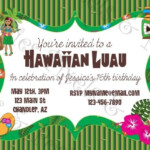 Luau Themed Invitations Printable