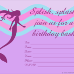 Mermaid Birthday Invitations Free Printables Printable Word Searches