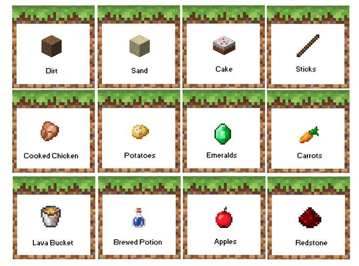 Minecraft Birthday Party Food Labels Free Printable Now With Apples