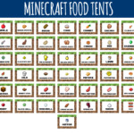 Minecraft Food Labels Free Printables Printable Word Searches