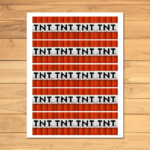 Minecraft TNT Label Minecraft TNT Party Favor Printable Minecraft