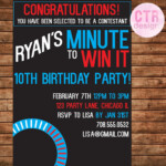 Minute To Win It Party Invitations Free Printable Printable Blog