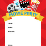 Movie Birthday Party Invitations Online Movie Night Birthday Party