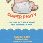 New Mom Diaper Party Invitation Design Template In PSD Word Publisher