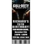 Party Invitations Call Of Duty Ghost Call Of Duty Birthday Party