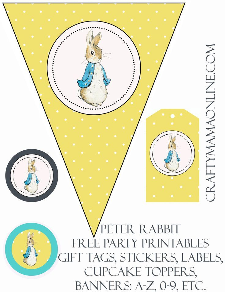 Peter Rabbit Free Party Printables Battesimo Topolino
