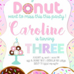 Pin By Kendall Meikenhous On Invitations Donut Birthday Parties