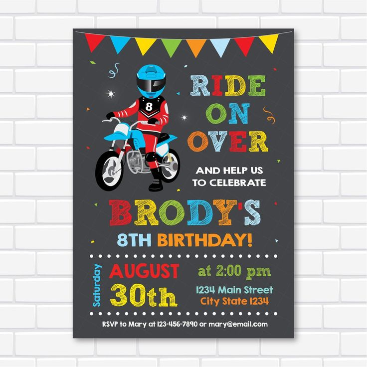 Pin On Bike Birthday Parties