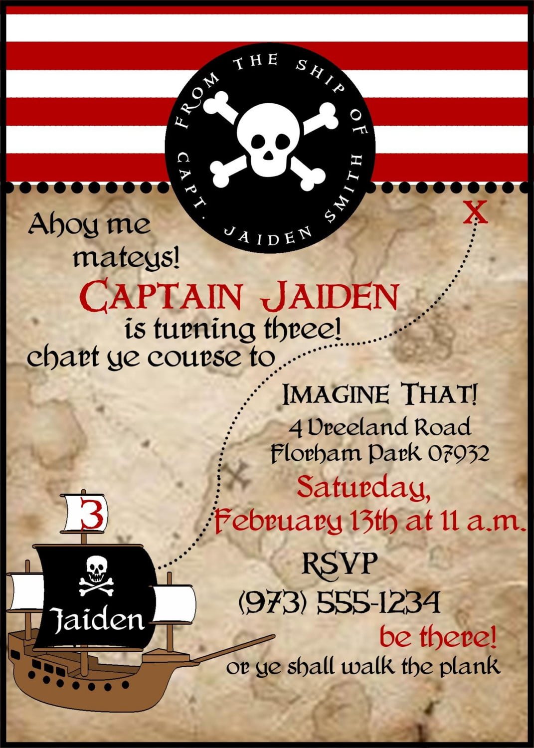 Pirate Birthday Party Invitations WordingFREE PRINTABLE Birthday