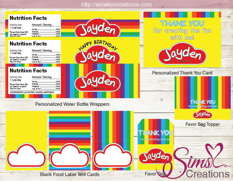 PLAYDOH BIRTHDAY PARTY KIT PLAY DOH PARTY PRINTABLES Play Doh Party 