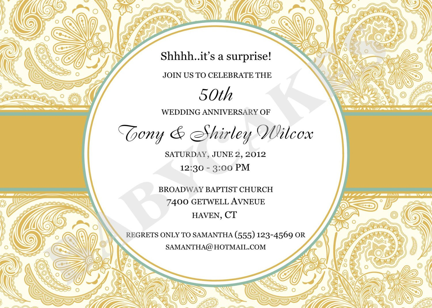 Printable 50th Anniversary Invitations Invitation Design Blog