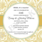 Printable 50th Anniversary Invitations Invitation Design Blog