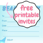 Printable Beach Party Invitations Beach Party Invitations Party