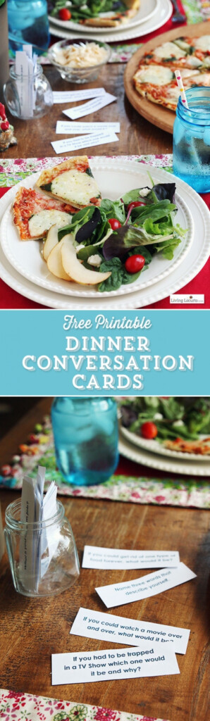 Printable Dinner Conversation Starter Cards Dinner Party Games 