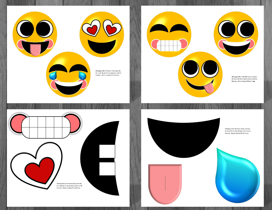 Printable Emoji Birthday Party Decorations Emoji Party Supplies 