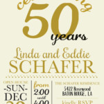 PRINTABLE Gold 50th Anniversary Party Invitation Anniversary Party