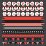 Printable Set Of Vintage Lumberjack Party Elements Templates Labels