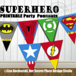 PRINTABLE Superhero Party Banner Super Hero Party Banner Super Etsy