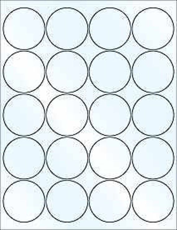 Round Large Printable Label Packaging White Gloss Label Sheet Etsy