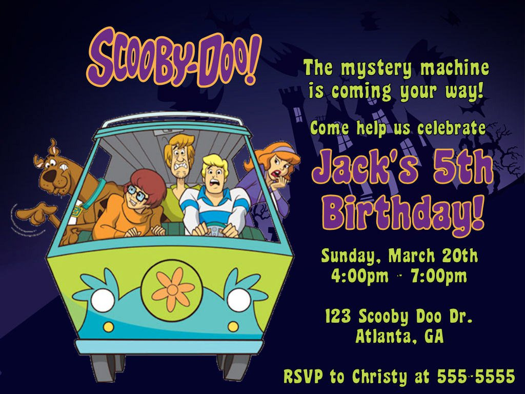 Scooby Doo Birthday Invitations Printable Free Invitation Design Blog