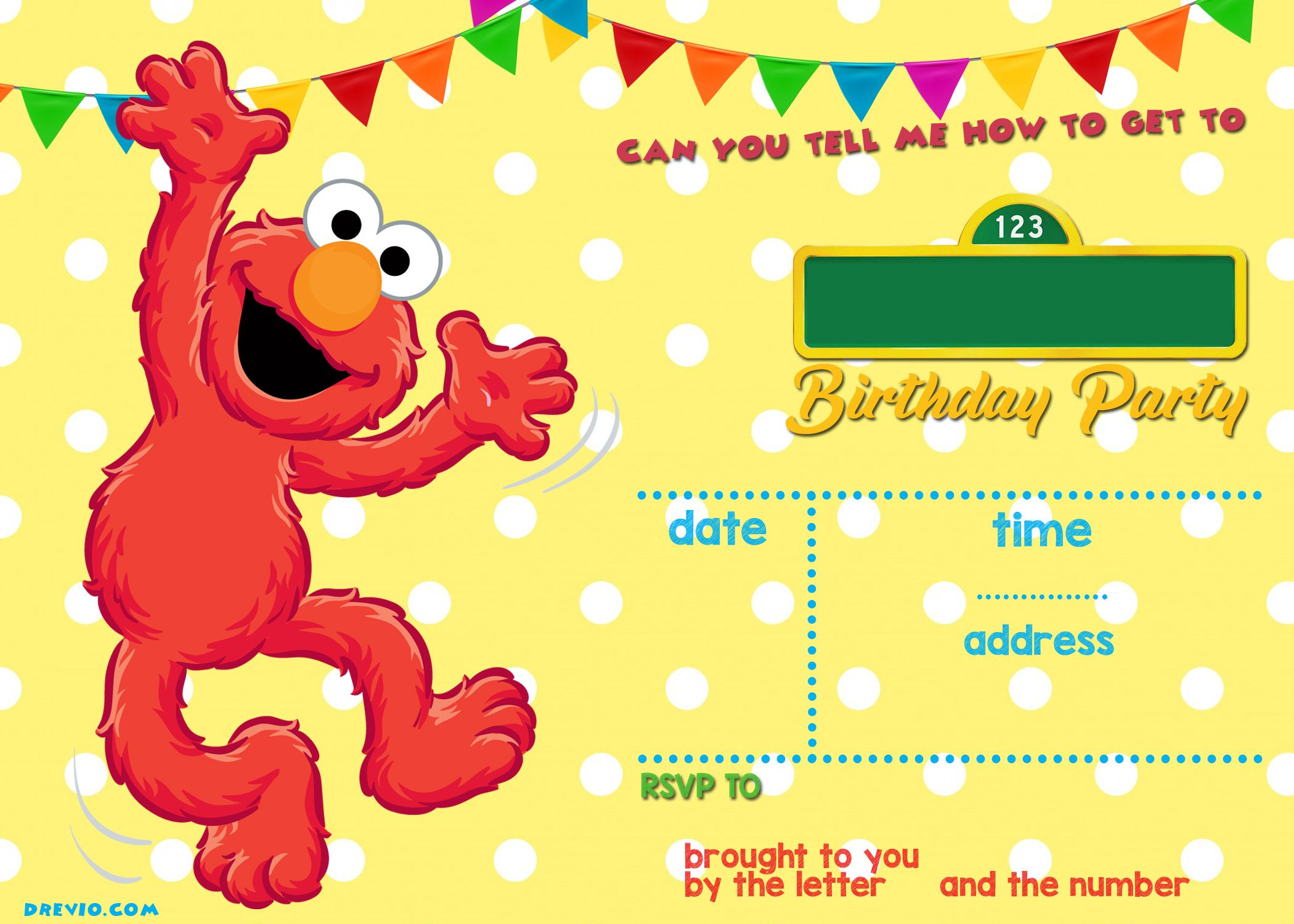 Sesame Street Birthday Invitations Online Sesame Street Birthday