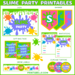 Slime Party Printables Slime Party Party Printables Slime