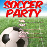 Soccer Birthday Party Invitation Template Free