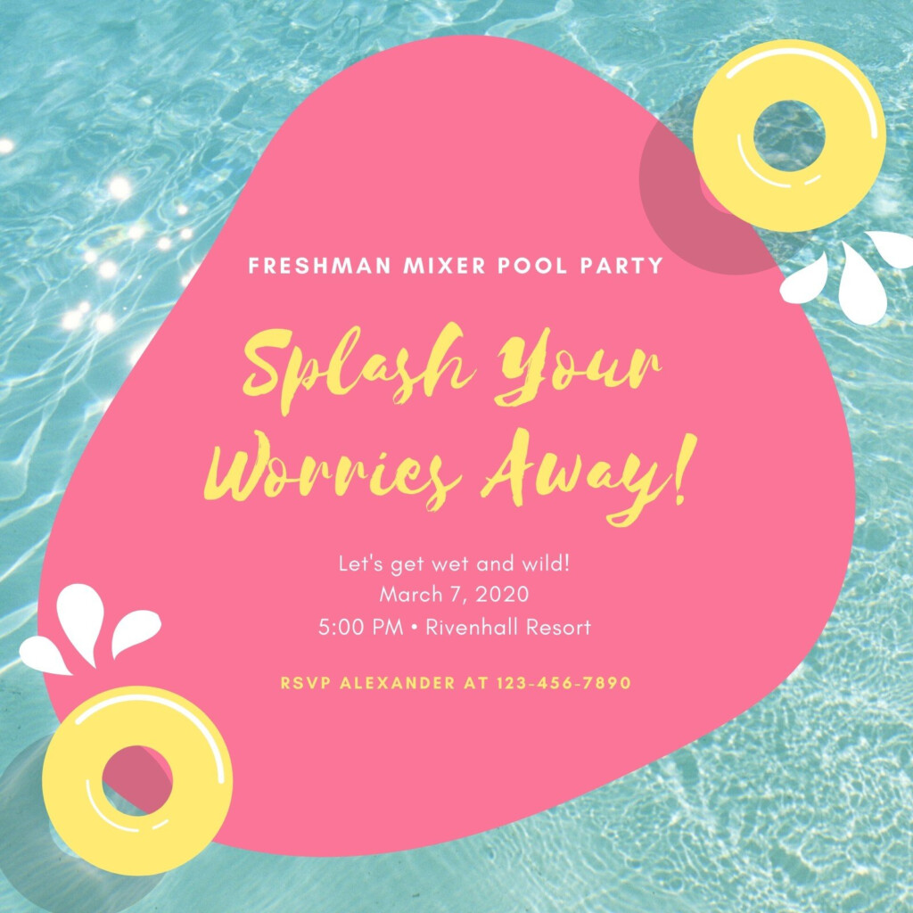 Splash Party Invitations Free Printable Printable Templates