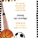 Sports Themed Invitation Printable Invitation Kits Sports Birthday