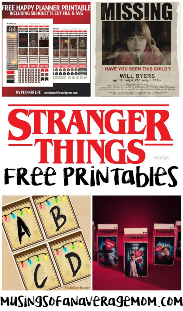 Stranger Things Free Printables Stranger Things Halloween Party 