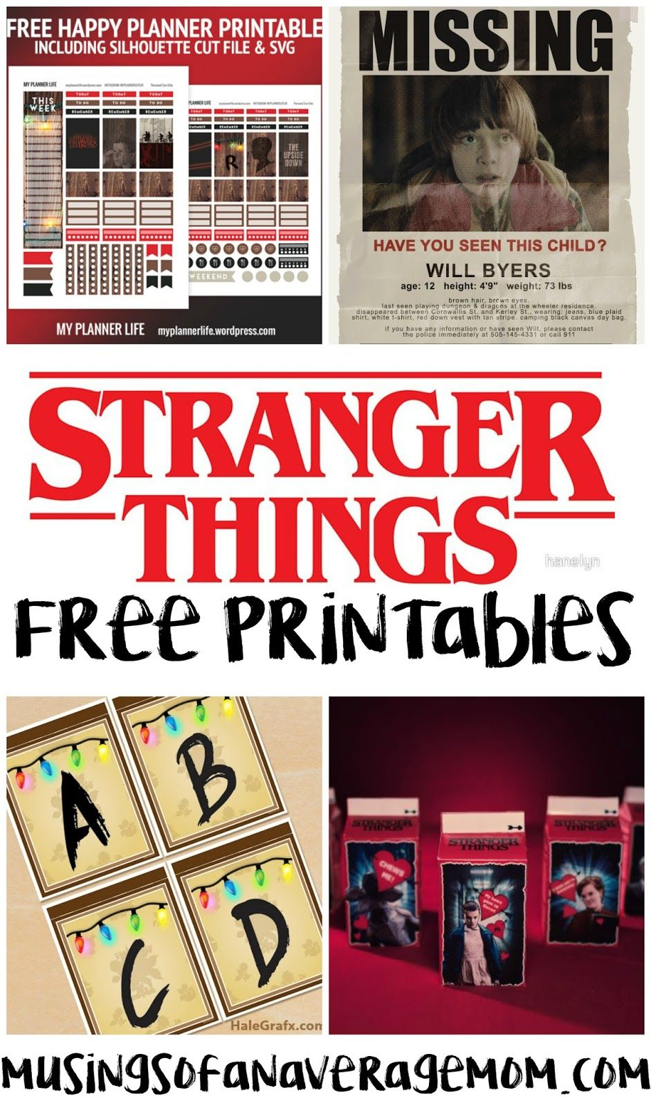 Stranger Things Free Printables Stranger Things Halloween Party