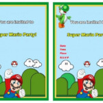 Super Mario Birthday Invitations Printable Free