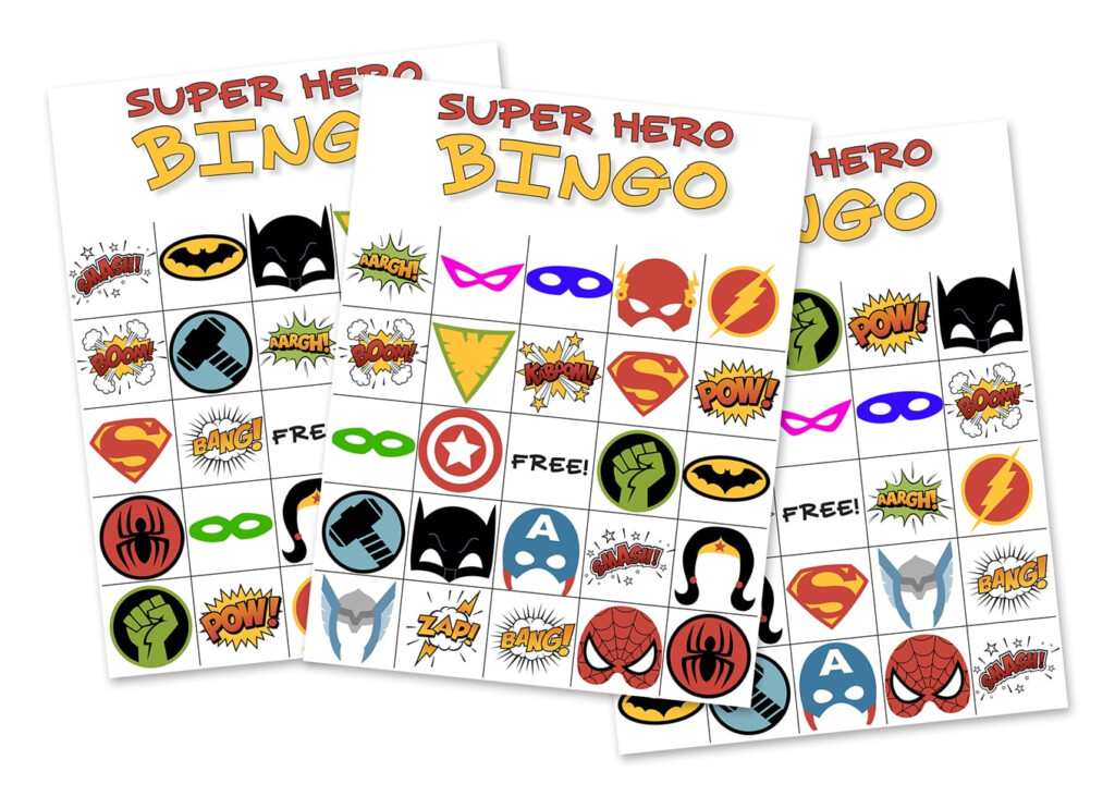 Superhero Bingo Free Printable