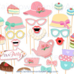 Tea Party Photo Booth Props Printable Tea Party Photo Booth Etsy