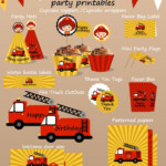 Todi Fire Truck Party Printables Fire Truck Party Firetruck