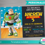 Toy Story Buzz Lightyear Print Yourself Invitation Toy Story Buzz