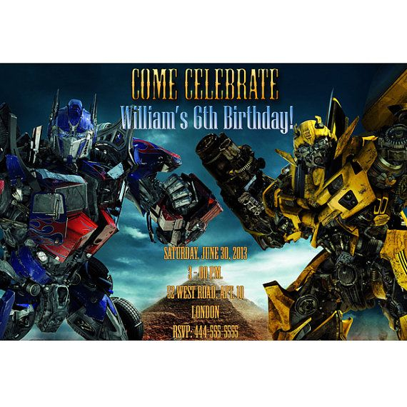 Transformers Digital File Birthday Party Invitations By Inulja 5 0 