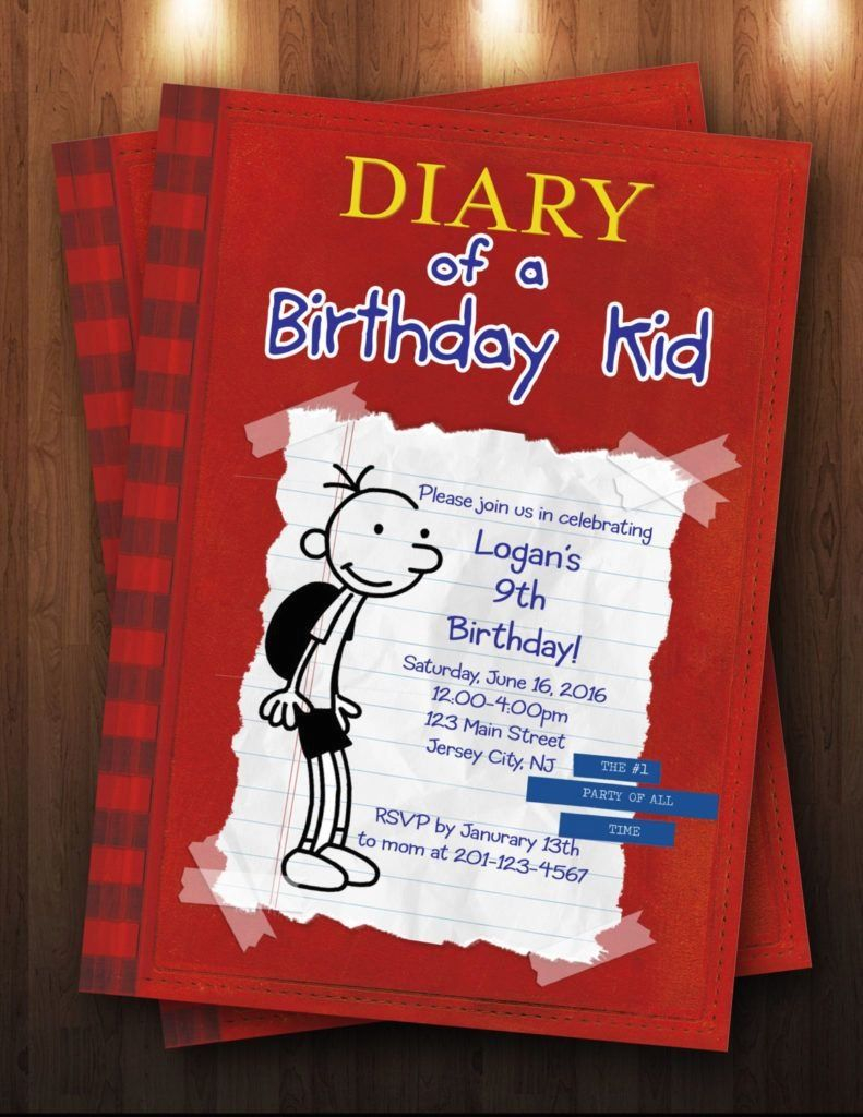 Unique And Fun Diary Of A Wimpy Kid Birthday Party Invitation Other 